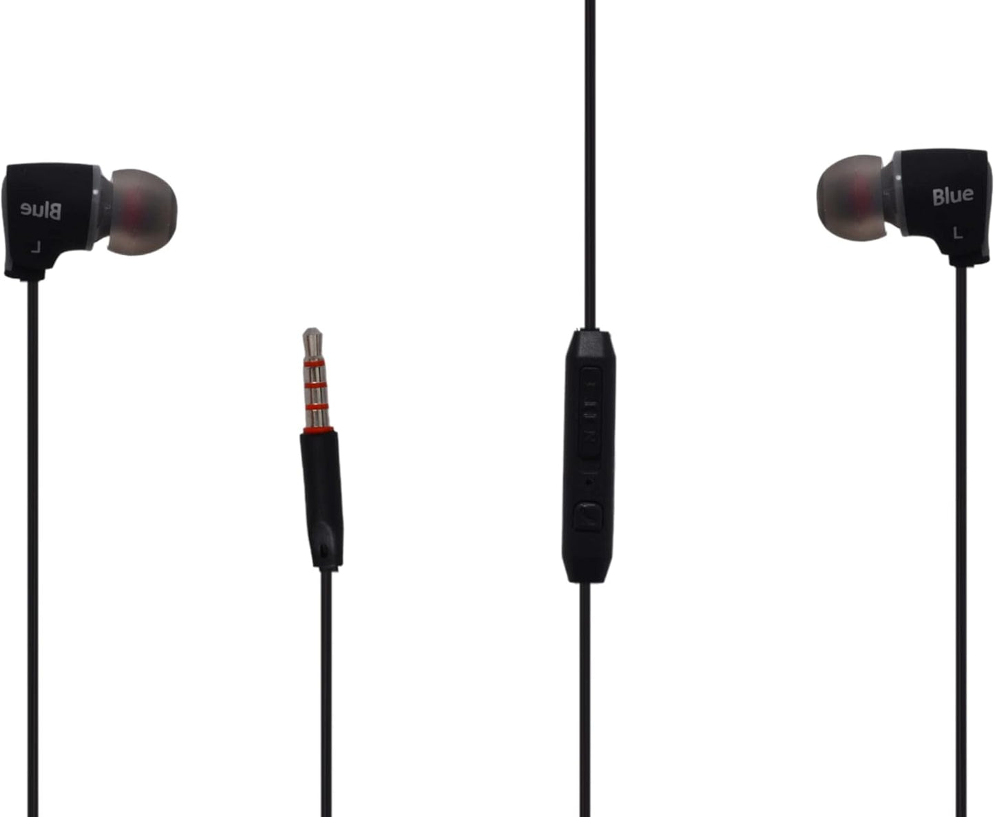 In - Ear Headset with Built in Microphone, D - 37 - Black