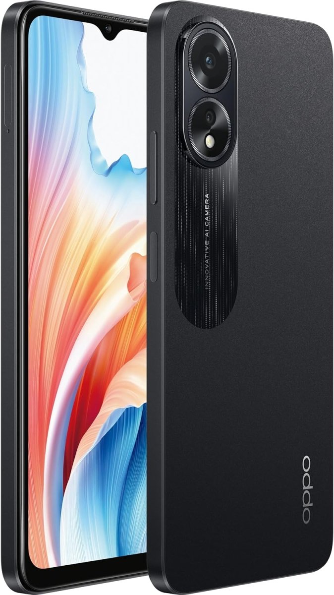OPPO A38 Android Smartphone, Dual SIM Mobile Phone, 4GB RAM, 128GB Storage, Black Global Version