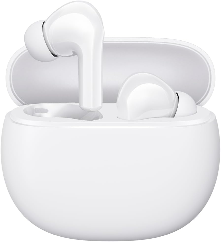 Xiaomi Redmi Buds 4 Active: TWS Earbuds, Bluetooth 5.3, Low - Latency Gaming, AI Call Noise Cancelling, IP54 Waterproof, 30Hr Playtime | 12mm Driver| Lightweight Comfort | White | 6 Month Local warranty