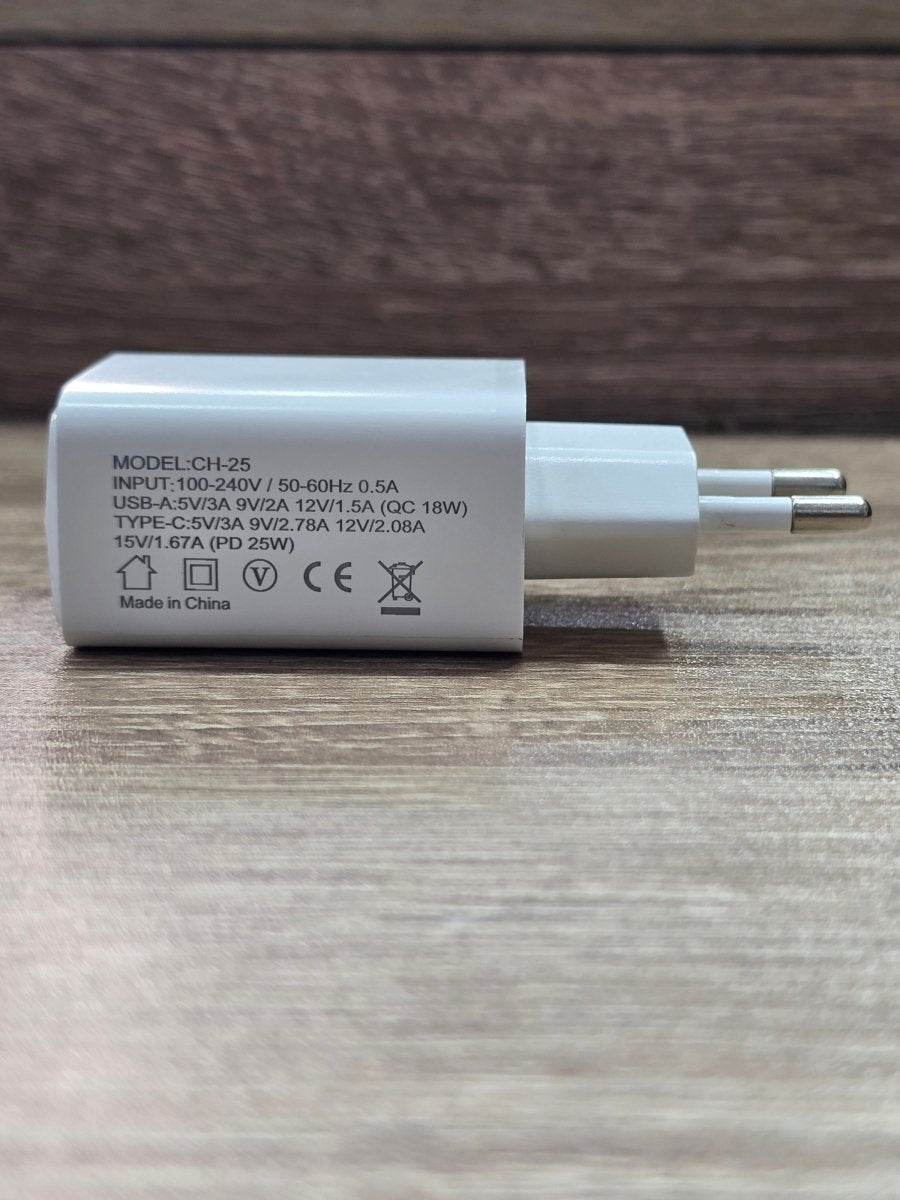 45W Super Fast Charger with Type - C t Type - C Cable - 45W QC3.0(18W) + PD (25W) Compatible with Galaxy 6 Month Warranty