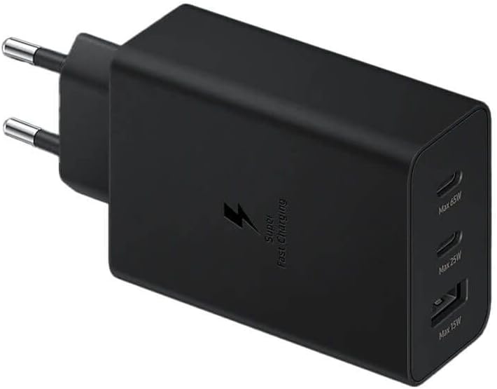 Samsung Original PD Trio Charger 3 Output 65W A-Li Compatible with all Samsung Mobiles - Blackسوق ستور Souq StoreAccessories