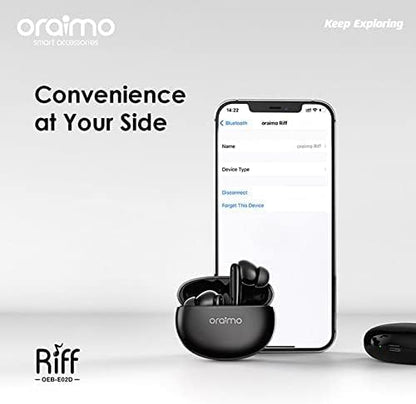 Oraimo Riff Smaller for Comfort True Wireless Earbuds, Black + 12 Months Local Warranty, acceessories, سوق ستور Souq Store