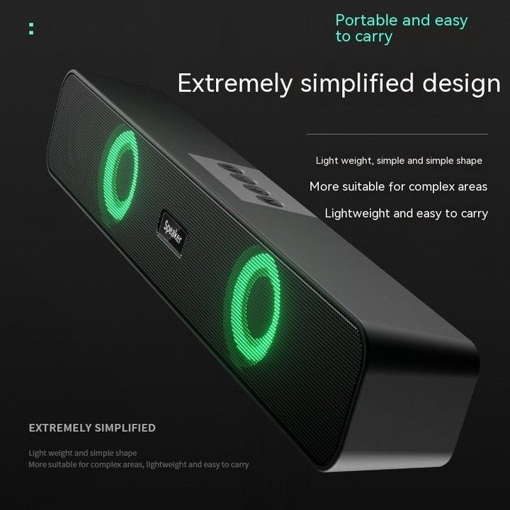 Speaker E92 Bluetooth Speakers for Desktop with 5W Stereo Sound, Headphone Jack, USB Computer Sound Bar , PC, Laptop, Tablets