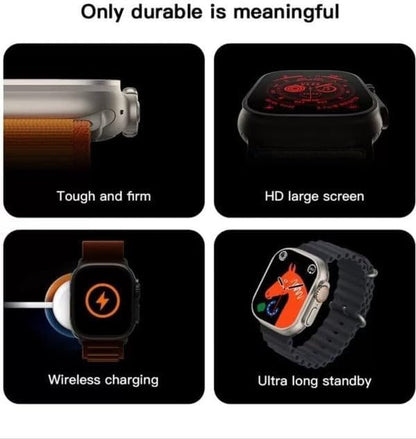 Ultra Series Smart Watch T800, Compatible for Apple & Android - Bluetooth Call, Fitness Tracker, Voice Assistance, HD Display