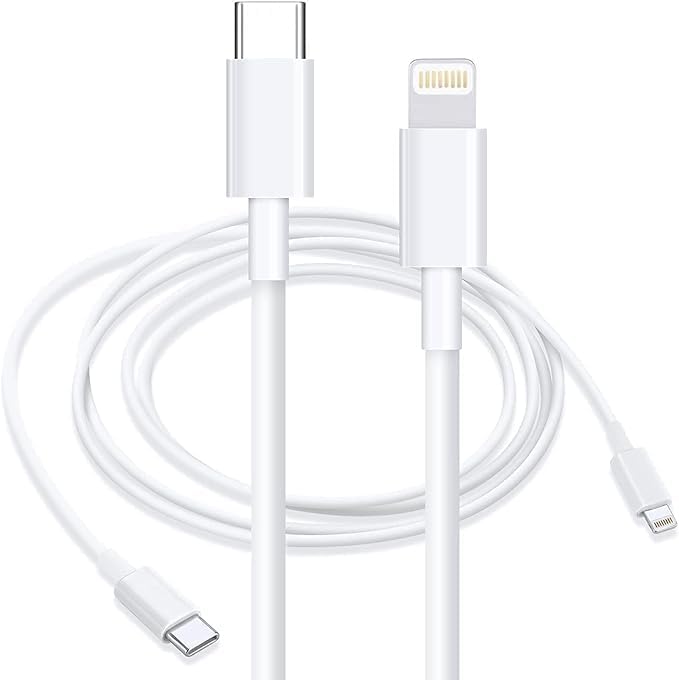 VIP Type C To Lightning Fast charging Cable, Data sync, Super durable, 1M - White compatible with iPhone 12, 13, 14.