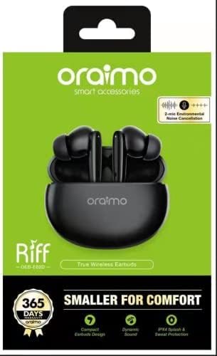 Oraimo Riff Smaller for Comfort True Wireless Earbuds, Black + 12 Months Local Warranty, acceessories, سوق ستور Souq Store