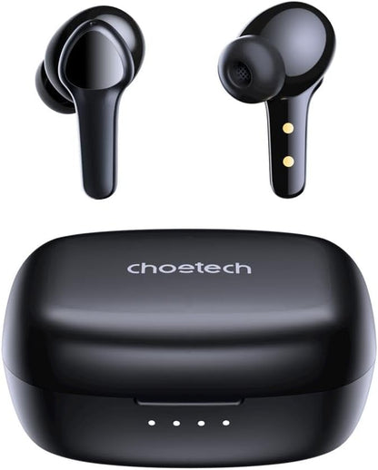 CHOETECH true wireless earbuds, big bass 4 mics, noise reduction, ipx8 waterproof, touch control, bluetooth 5.2, سوق ستور