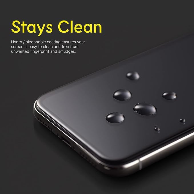 RENO Privacy Ultra HD Glass Anti Shock Screen Protection with Black Frame For Apple iPhone 11 6.1 Inch