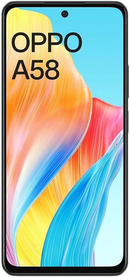 OPPO A58 Dual SIM 6GB RAM+128GB ROM (6.5 Inches) (4G) - (Glowing Black) (GLOBAL VERSION)