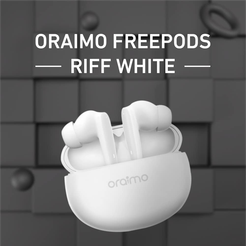 Oraimo Riff Smaller for Comfort True Wireless Earbuds, White + 12 Months Local Warranty, acceessories, سوق ستور Souq Store