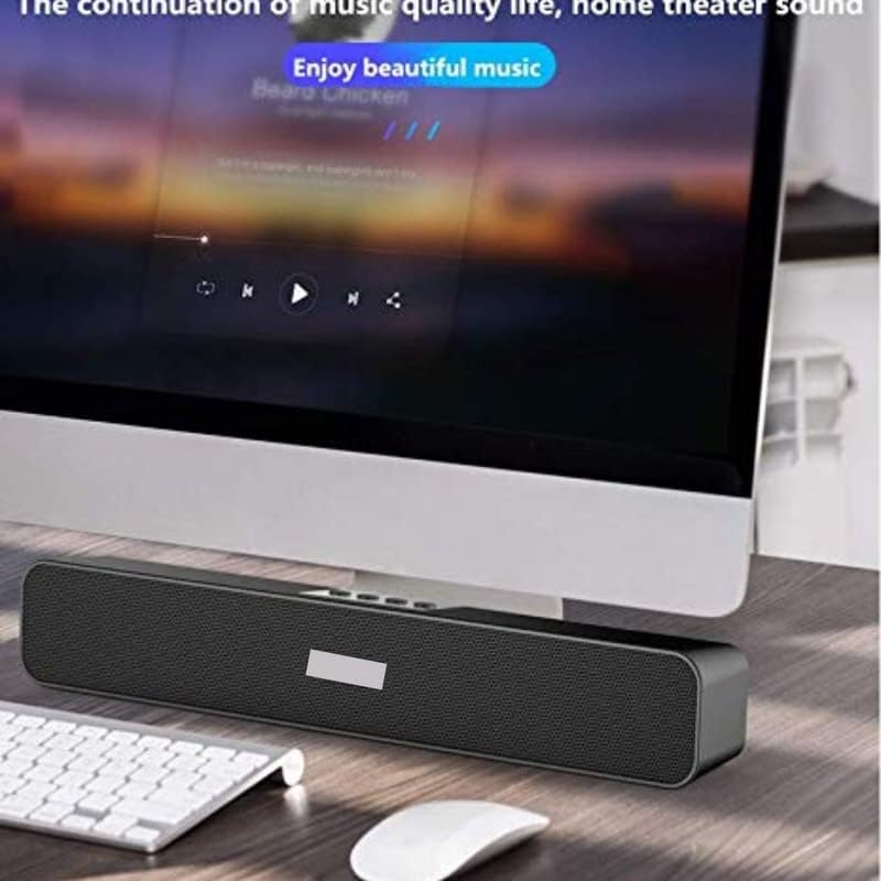 Speaker E92 Bluetooth Speakers for Desktop with 5W Stereo Sound, Headphone Jack, USB Computer Sound Bar , PC, Laptop, Tablets