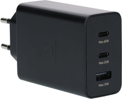 Samsung Original PD Trio Charger 3 Output 65W A-Li Compatible with all Samsung Mobiles - Blackسوق ستور Souq StoreAccessories