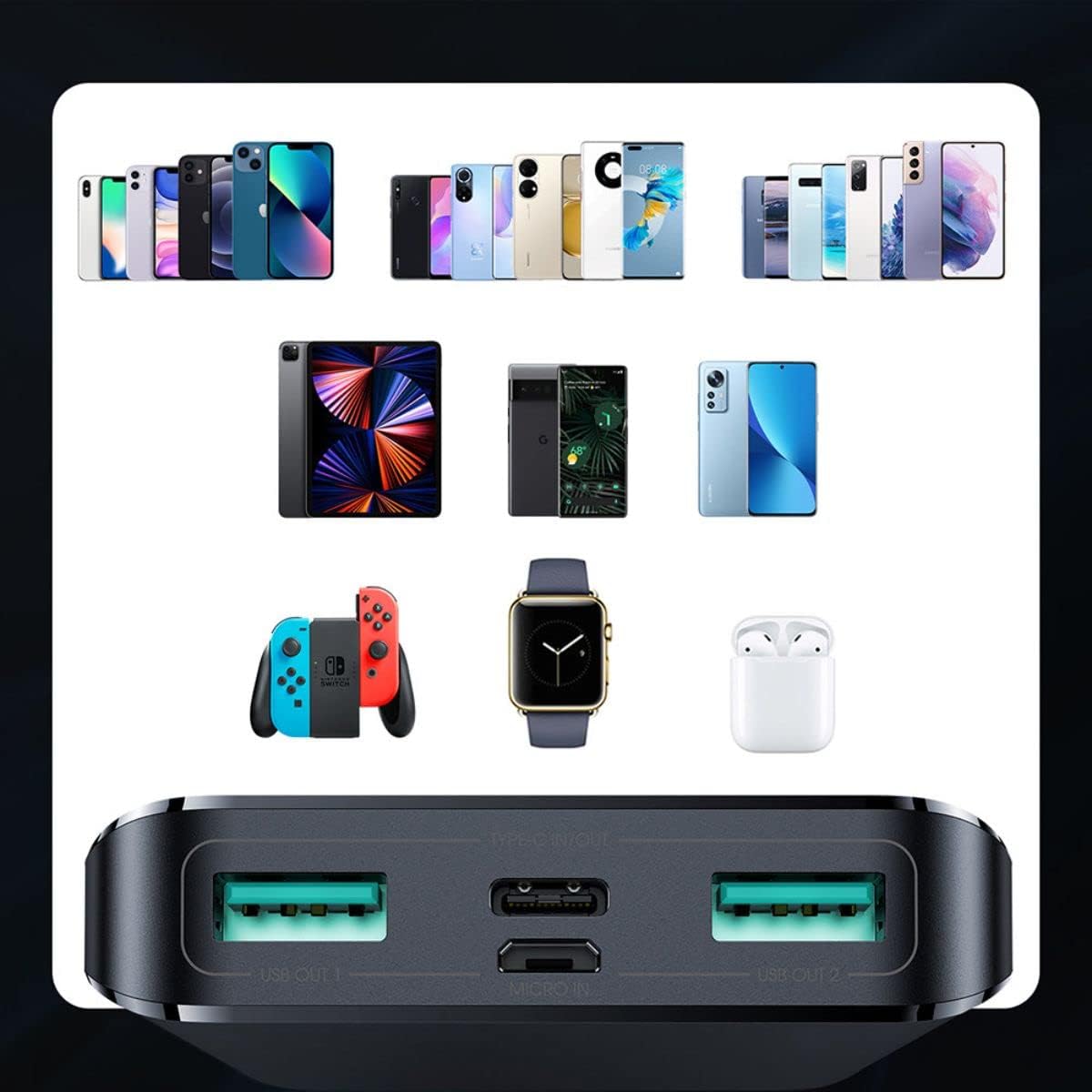 Joyroom JR-T013 High Quality Power Bank10000mAh 15W - Black, سوق ستور Souq Store, Accessories