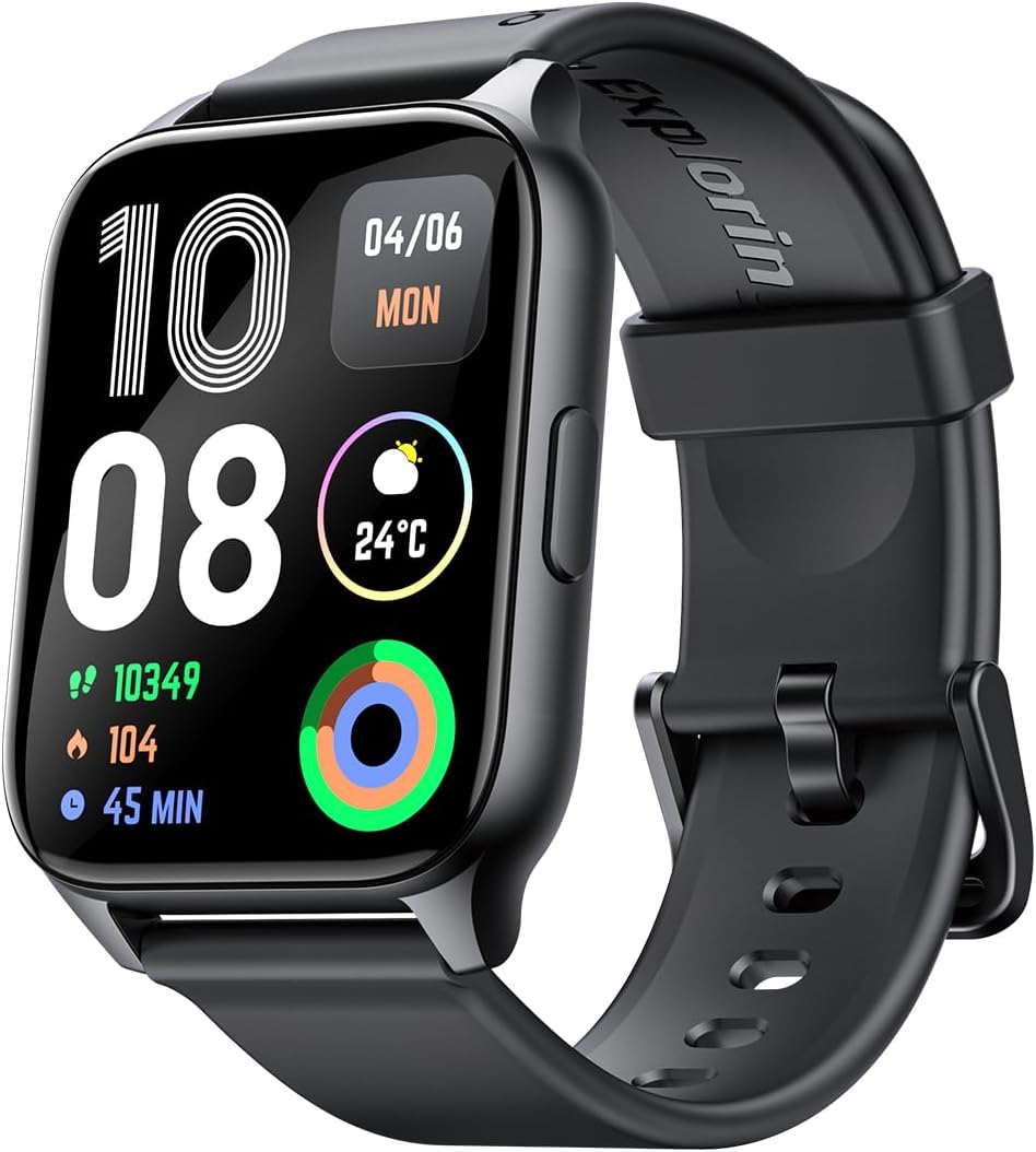 Oraimo Watch 4 Plus Bluetooth Call Smart Watch 2.01inch HD Display Fitness Watch with 100+Sport Modes,IP68 Waterproof, Local Warranty