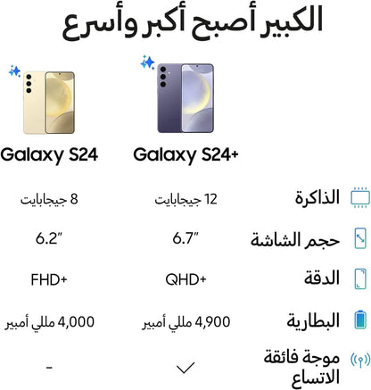 SAMSUNG Galaxy S24, AI Android, 256GB Storage, 8GB RAM, 50MP Camera, Marble Gray - 1 year Local Warranty, Souq Store سوق ستور