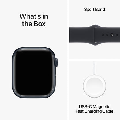 Apple Watch Series 9 [GPS 41mm] Smartwatch with Midnight Aluminum Case with Midnight Sport Band, سوق ستور Souq Store