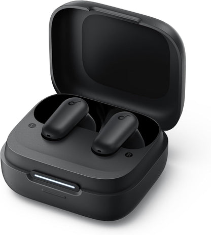 Soundcore By Anker R50i NC True Wireless Earbuds 10mm Drivers with Big Bass, Bluetooth 5.3, 45H Playtime, IP54 - Sweatguard M waterproof, AI Clear Calls with 4 Mics, 22 Preset EQs via App - Black