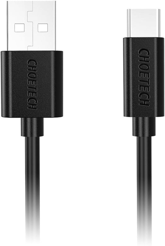 ChoeTech USB A to C Cable 1M, Black, Accessories, سوق ستور Souq Store