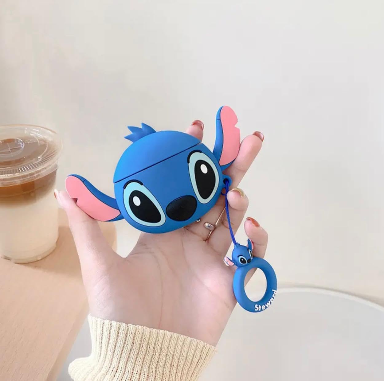 AirPods Pro 2 Case Soft Silicone Shockproof Cover for Apple, New 3D Cute Cartoon Creative Fun Case   (stitch blue)
Souq Store