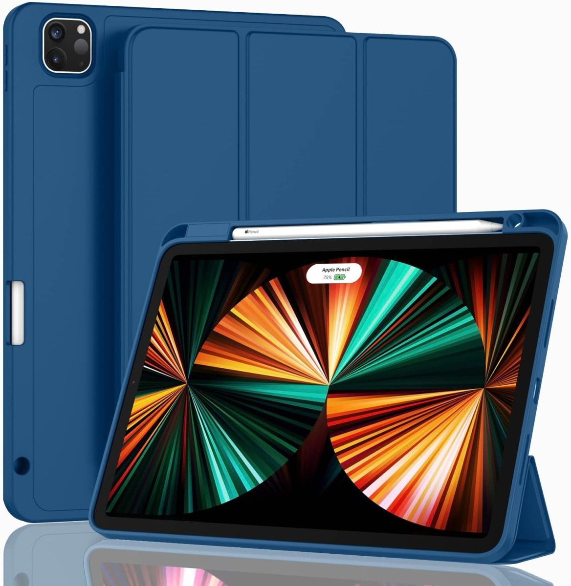Case for New iPad Pro 12.9 Inch Case 2022/2021/2020(6th/5th/4th Gen) with Pencil Holder,Smart iPad Case [Support Touch ID and Auto Wake/Sleep] with Auto 2nd Gen Pencil Charging (Wine) - سوق ستور Souq Store