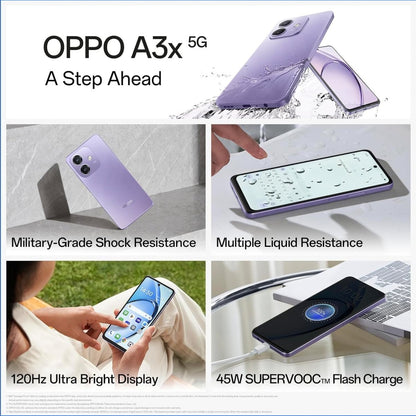 OPPO A3 4G ( 6GB RAM, 128GB Storage)|6.67” HD+ 120Hz Refresh Rate Screen | 45W SUPERVOOC