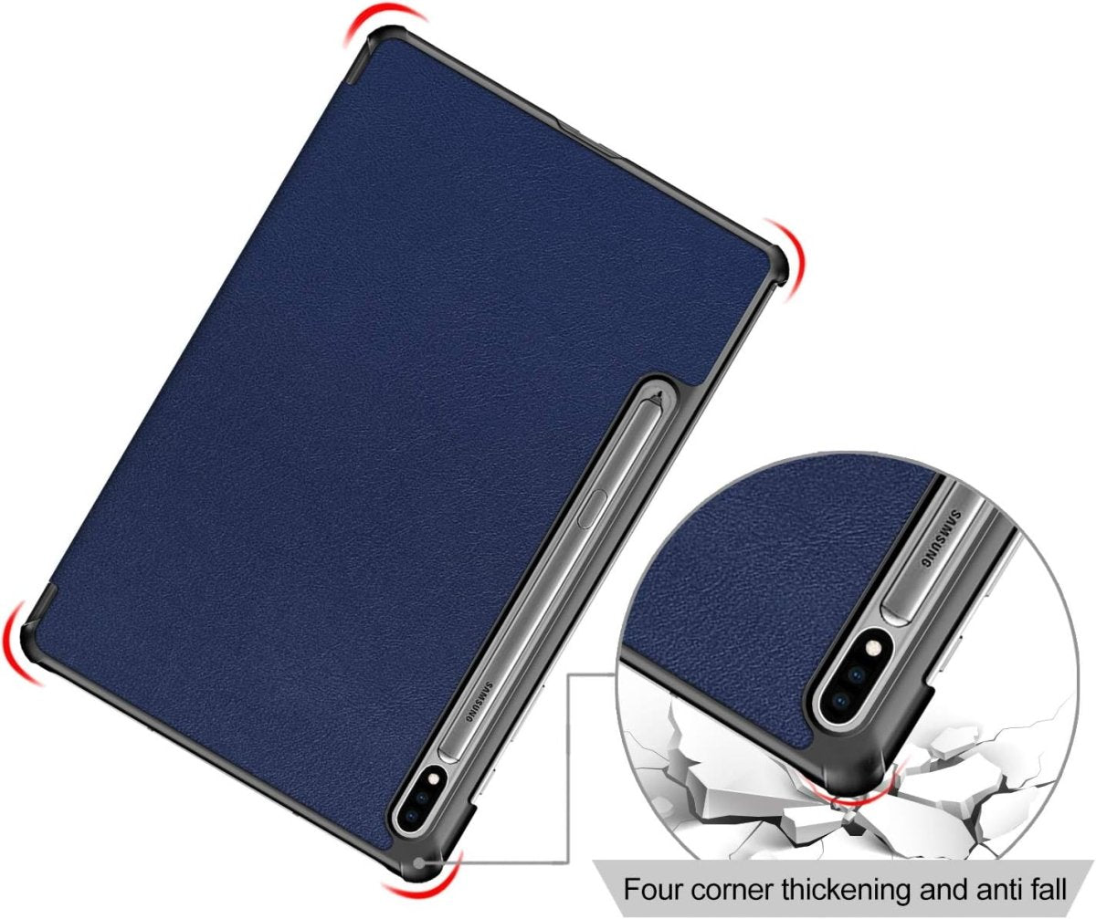 Cover for Galaxy Tab S8 Plus 2022/ Tab S7 FE 2021/ Tab S7 Plus 2020 12.4 inch Case, Protective Slim Case Folio Hard Back Smart Cover for 12.4” Galaxy Tab S8+ / S7 FE / S7+ - Navy