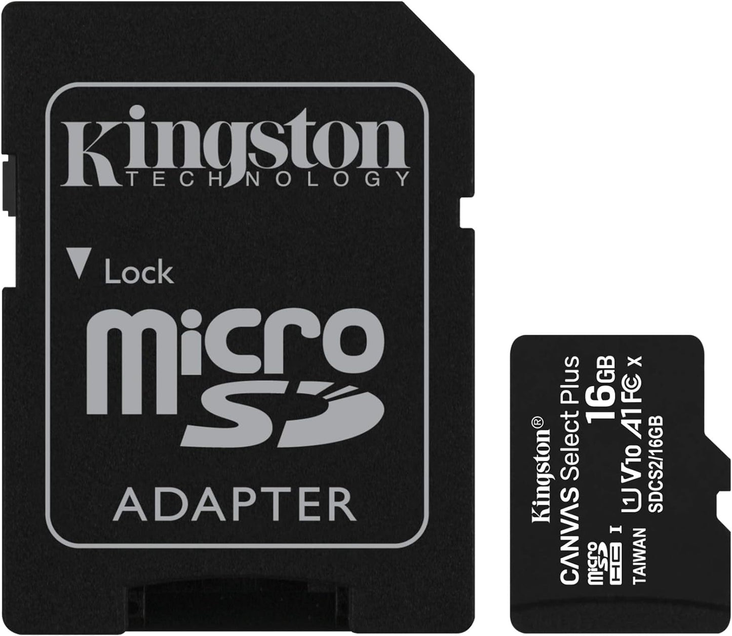 Kingston MicroSD Class 10 Canvas Select Plus Card with SD Adaptor - SDCS2