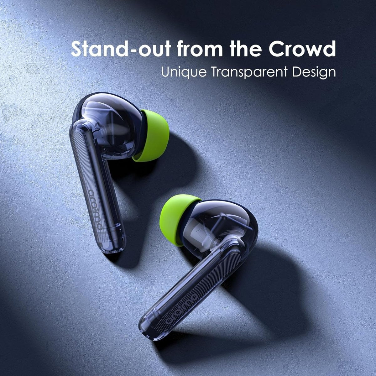 Oraimo FreePods Lite True Wireless Earbuds, APP Control, Play Time, Fast Charging,in - Earbuds with Stereo Bass,Nebula Blue