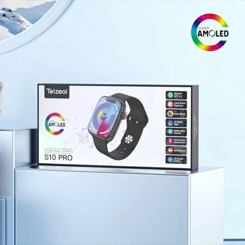 Smart Watch Telzeal S10 pro With 3 Strap + Wireless Charger