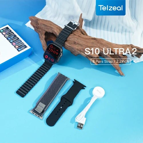 Smart Watch Telzeal S10 Ultra2 With 3 Strap + Wireless Charger