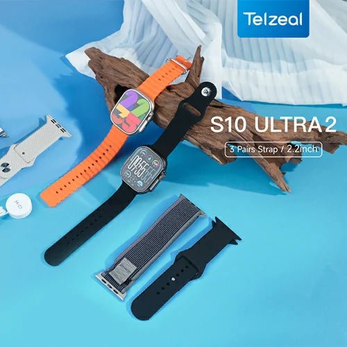 Smart Watch Telzeal S10 Ultra2 With 3 Strap + Wireless Charger