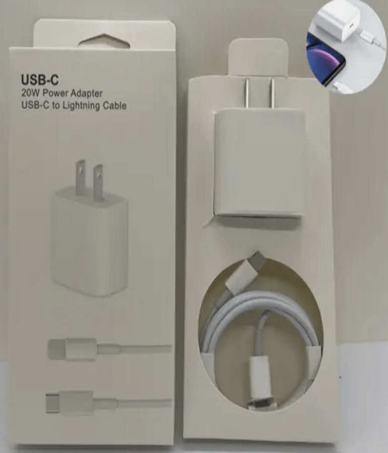 Apple 20W USB-C Power Adapter USB-C to lightning Cable Copy, Accessories, سوق ستور Souq Store