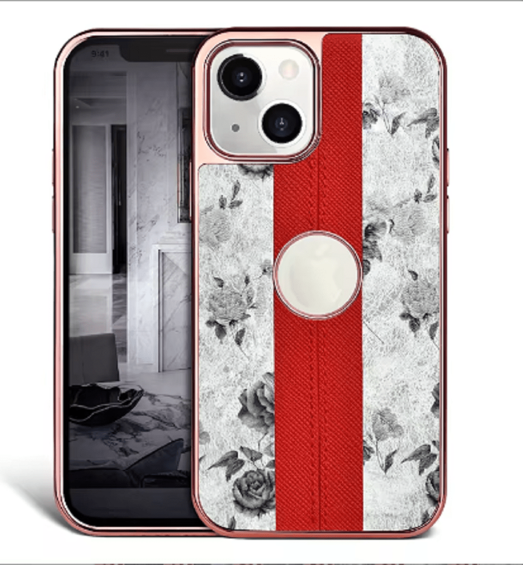 Metal Texture Romatic Rose Cell Phone Case for Apple iPhone 12 Pro Max