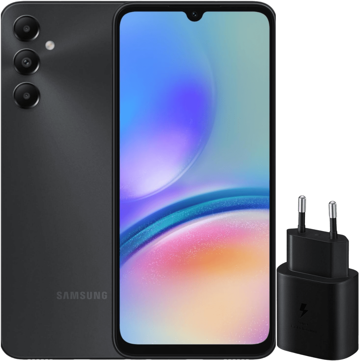 Galaxy A05s Dual SIM Black 4GB RAM 128GB 4G LTE - Middle East Version + ( Original Samsung Adapter )