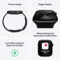 Apple Watch Series 10 [GPS 46mm case] Smartwatch with Jet Black Aluminium Case with Black Sport Band - M/L. Fitness Tracker, ECG App, Always - On Retina Display, Water Resistant