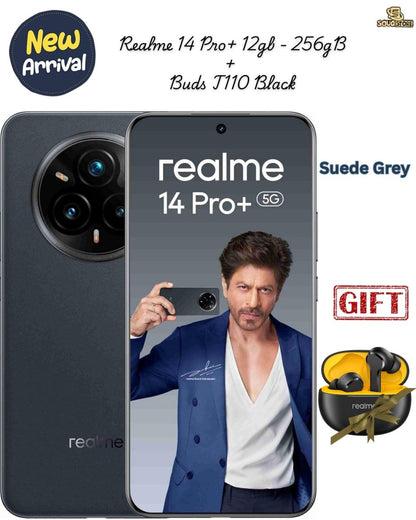 Realme 14 Pro+ 5G ( 12GB RAM, 256GB Storage) | 6.83" Curved AMOLED Display | 50MP Sony IMX896 OIS + 50MP Periscope Rear Cam | 6000mAh Battery | Snapdragon 7s Gen 3 Processor | 80W SUPERVOOC (Local Warranty) With Gift Buds T110ENC