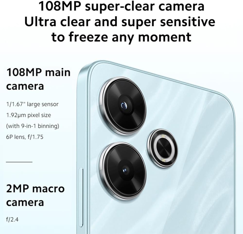 Redmi 13C Dual SIM Smartphone with 6GB RAM, 128GB ROM, 6.74 - Inch Display, 4G Connectivity, High - Resolution Camera, Efficient Performance, Clover Green