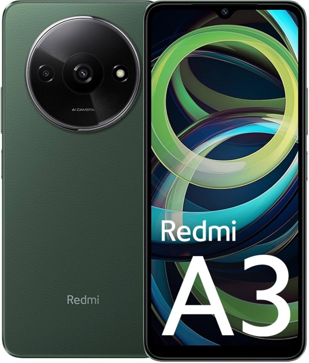 Redmi A3 (Midnight Black, 4GB RAM, 128GB Storage) | Premium Halo Design | 90Hz Display | Powerful 4G G36 Processor