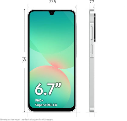 Samsung Galaxy A26 5G ( 8GB, 256GB) | Awesome Intelligence - AI Smartphone: Circle to Search, My Filter, Object Eraser | 50MP Triple Camera | IP67