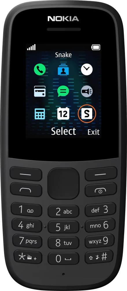 Nokia 105 2019 Dual SIM Mobile Phone, 2G - Black, Feature Phones, سوق ستور Souq Store